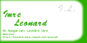 imre leonard business card